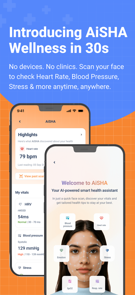 Docprime - Docprime AiSHA AI health assistant performing a face scan to check heart rate and blood pressure