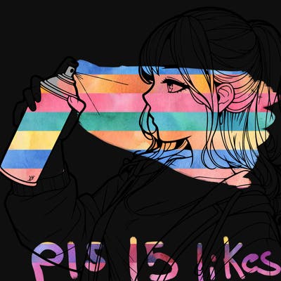 a realistic girl spray, painting