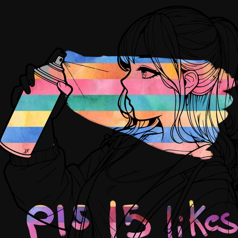 a realistic girl spray, painting