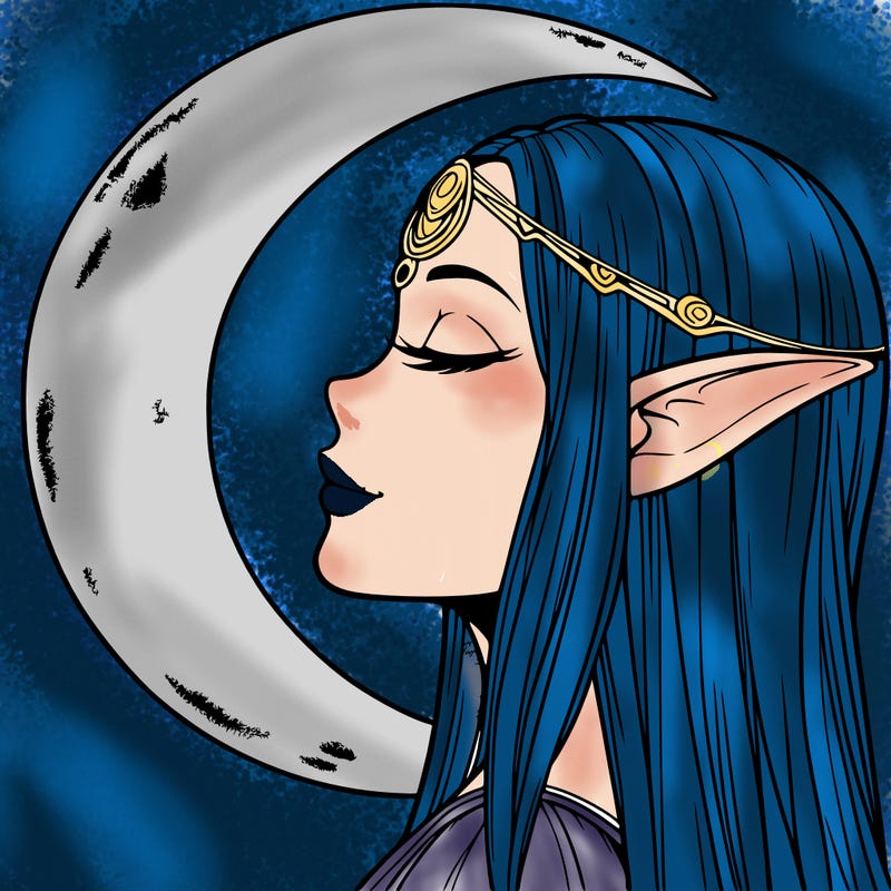 a realistic moon elf