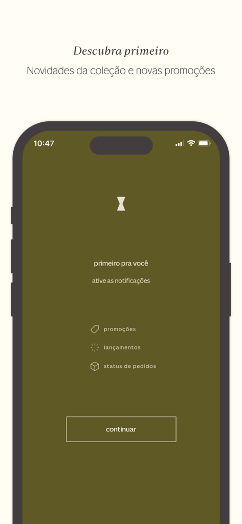 Shoulder - Shoulder fashion app notification prompt screen for promotions and new collection updates
