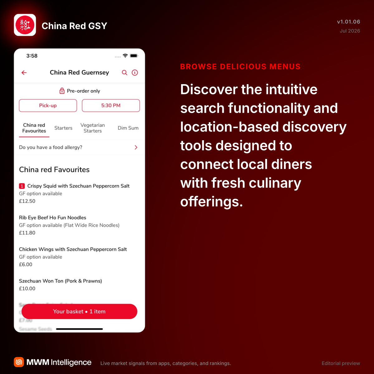 China Red GSY - Food & Drink App | MWM
