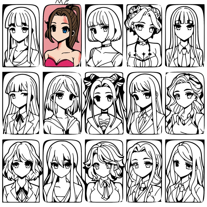 girls that look diffrent anime