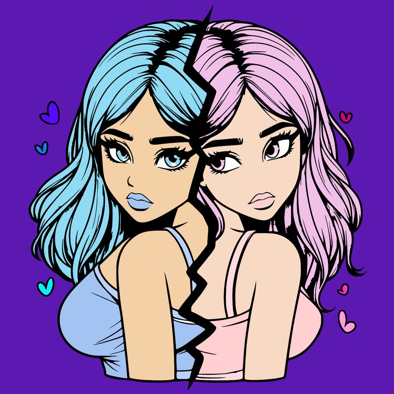 realistic girl split