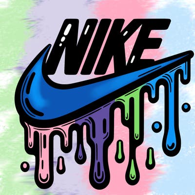 dripping nike logo