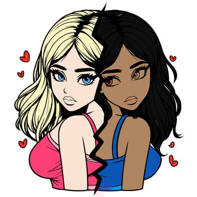 realistic girl split