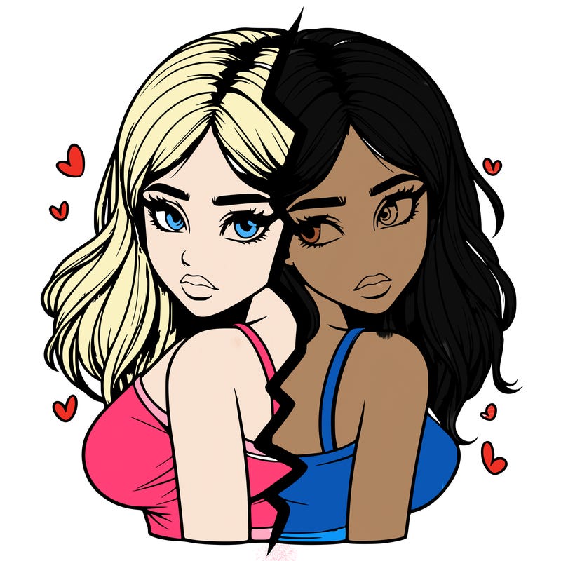 realistic girl split