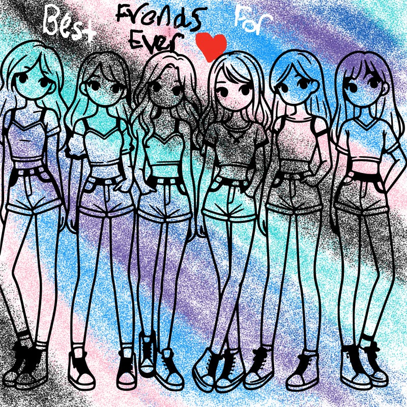 a group of girls wearing crop tops and shorts