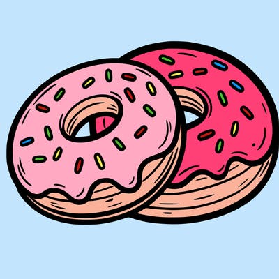 a piece of food doughnuts