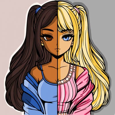 realistic girl split