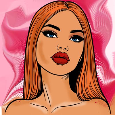 realistic woman with full lips