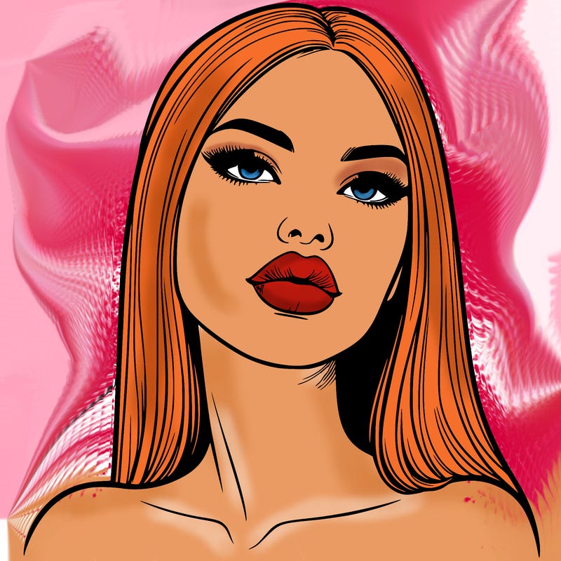 realistic woman with full lips