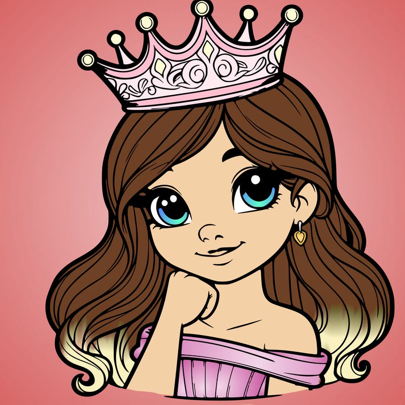 a realistic princess with a realistic crown