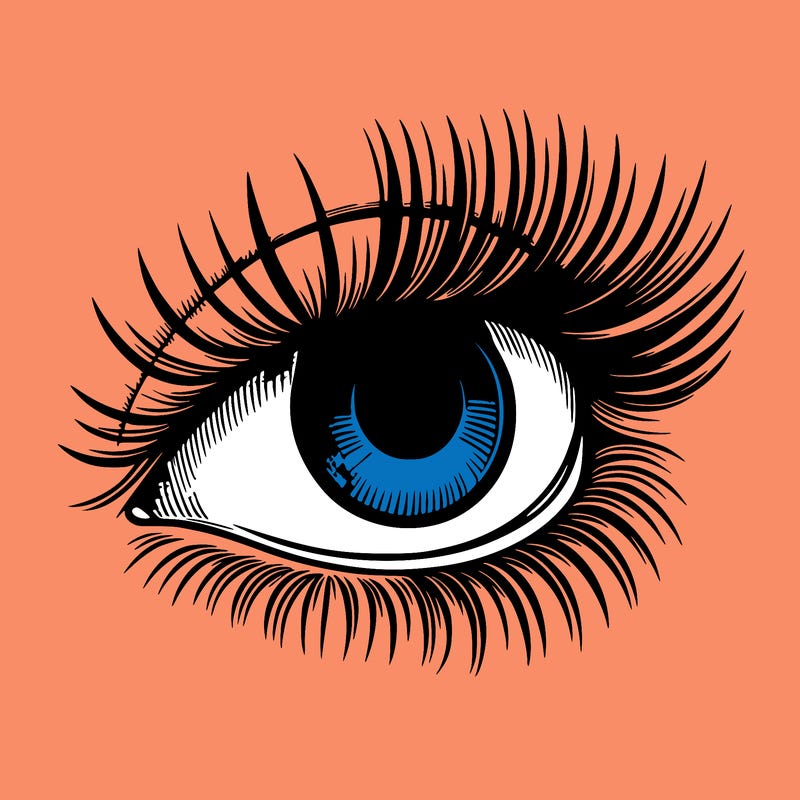 realistic eye long eylashes