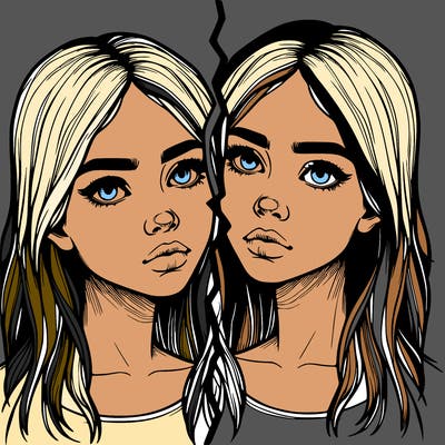 realistic girl split