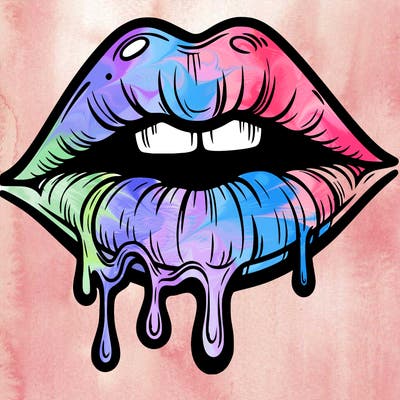 lips that look realistic and drip