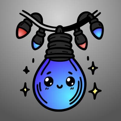 small bulb of a garland