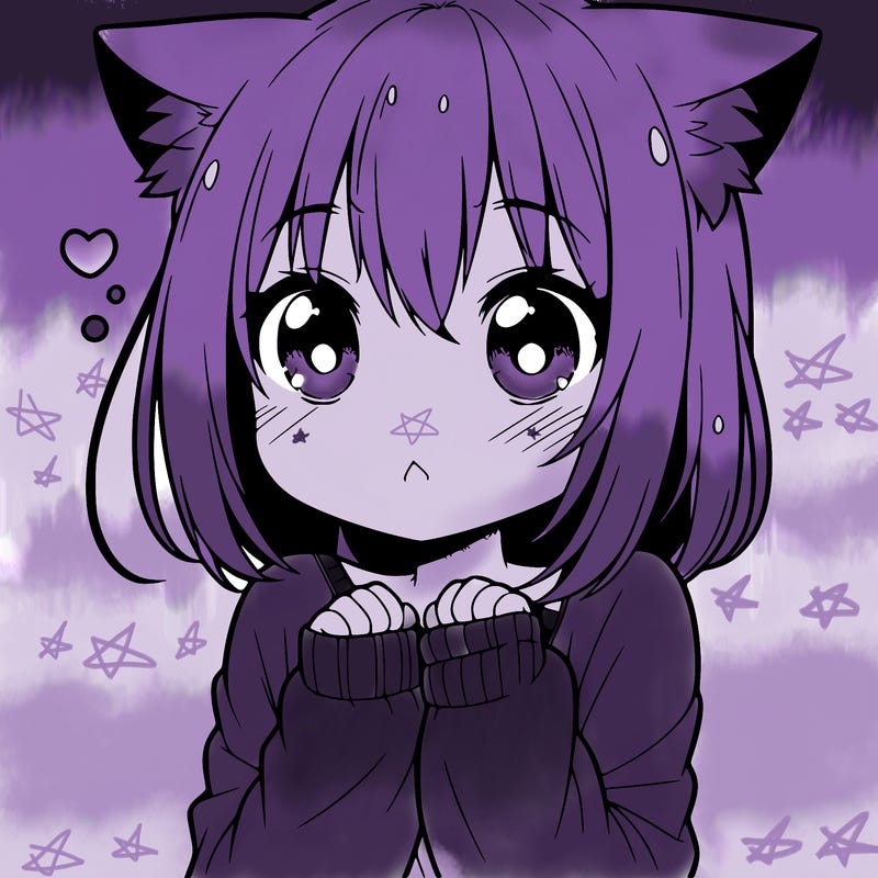 shy anime catgirl