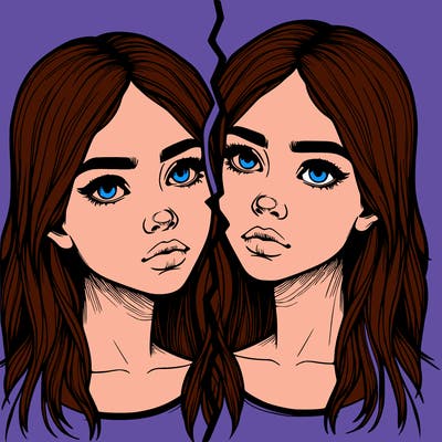 realistic girl split