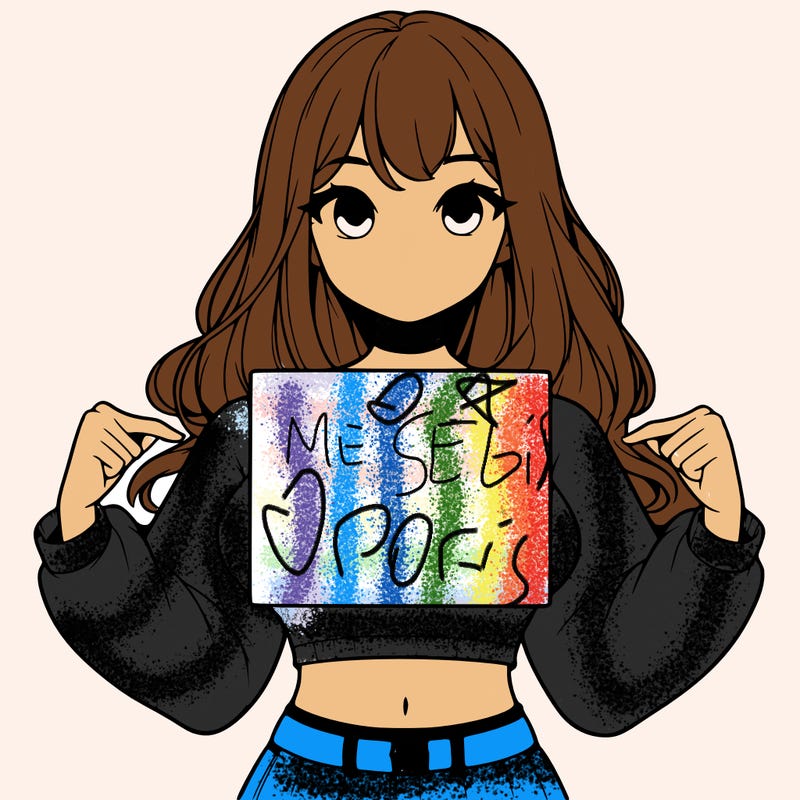 girl holding a blank sign in a long sleeve crop top