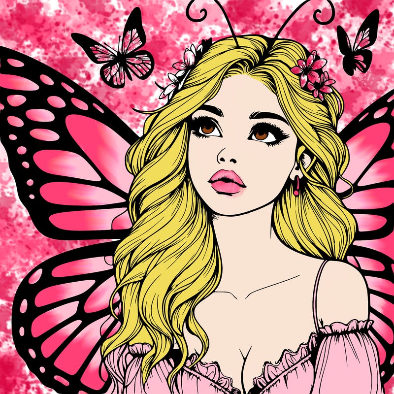 butterfly fairy realistic girl