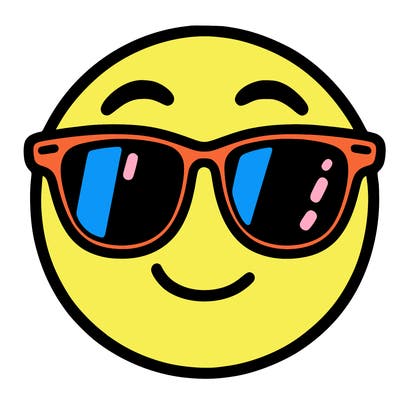 emoji with sunglasses