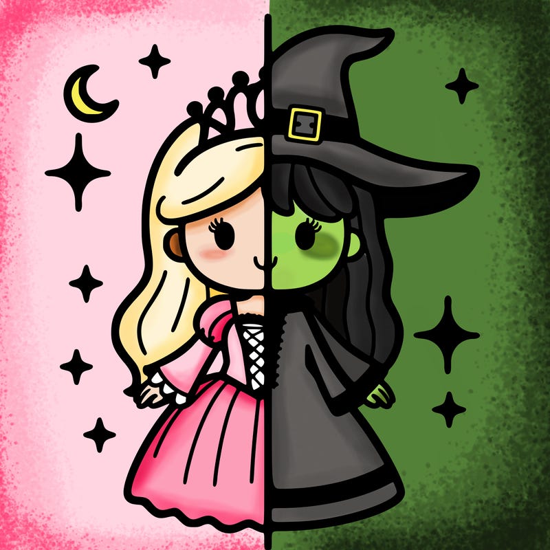split princess and witch