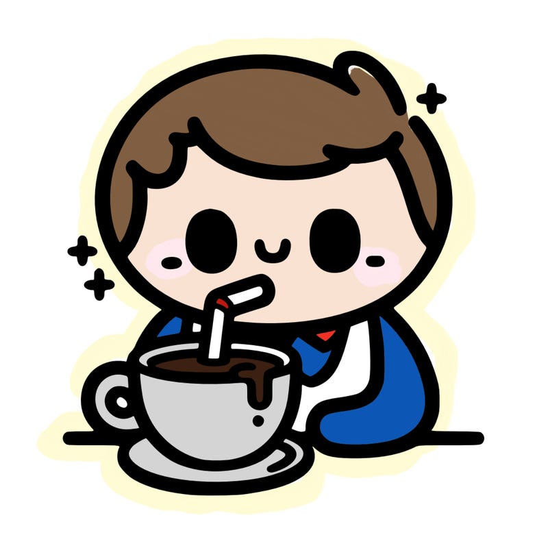 sipping cup of coffee