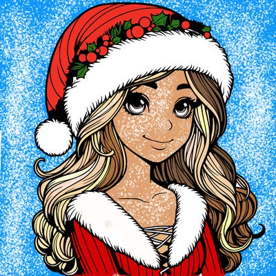 realistic christmas  girl