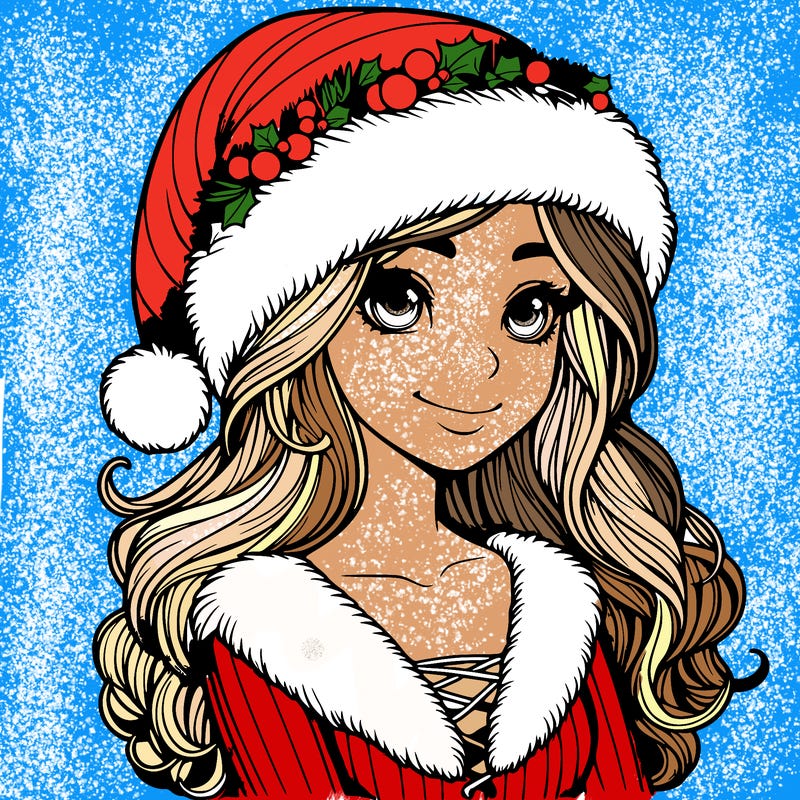 realistic christmas  girl