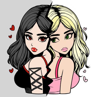 realistic girl split