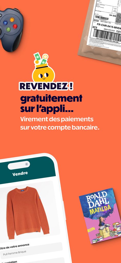 Beebs app interface showing how to sell second hand clothes and toys for direct bank payments