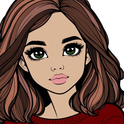 realistic girl whith cute eyes