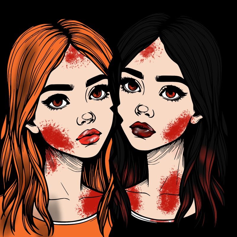 realistic girl split