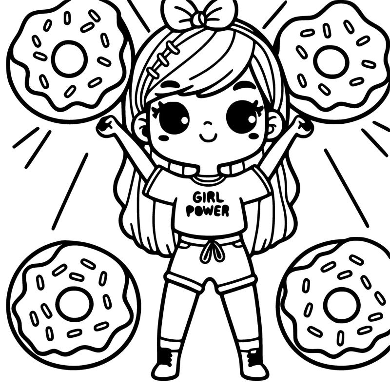 girl power with doughnuts