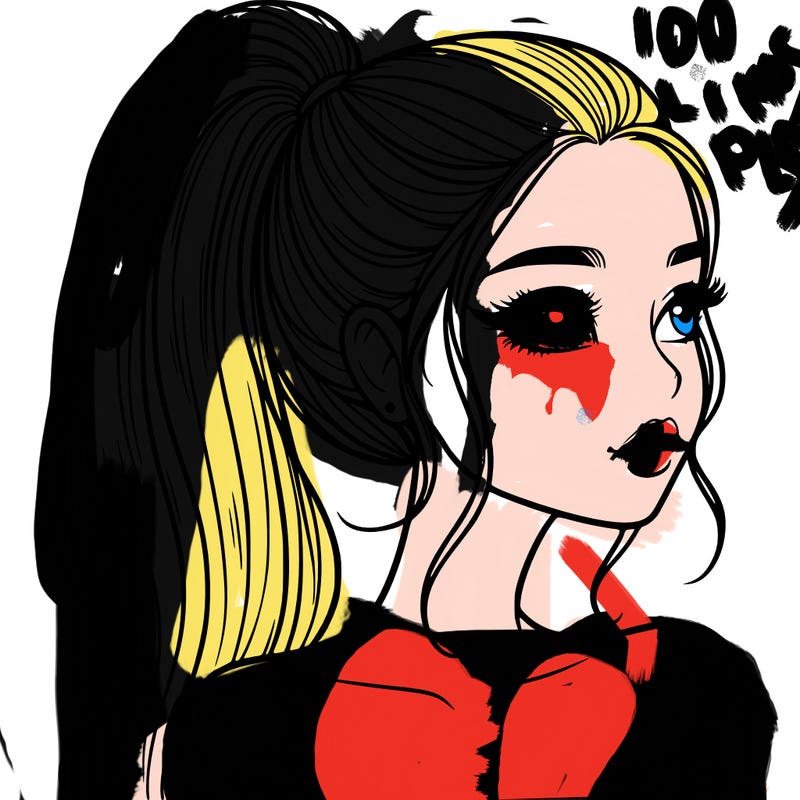 a beautiful and realistic girl with a high pony tail