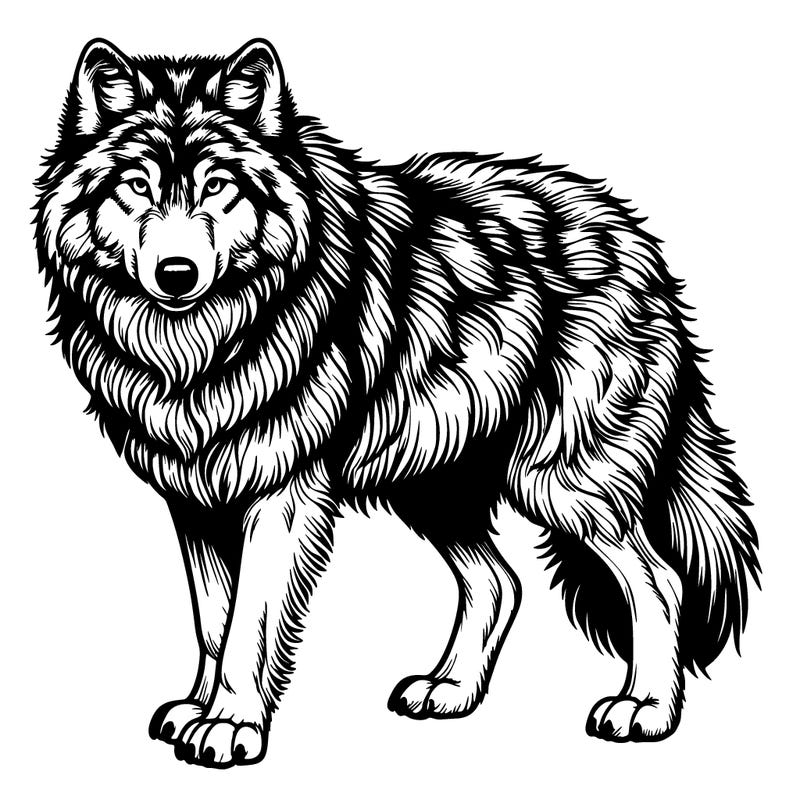 realistic wolf