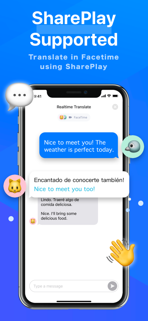 iPhoneでSharePlayを使用したFaceTime通話中のリアルタイム言語翻訳