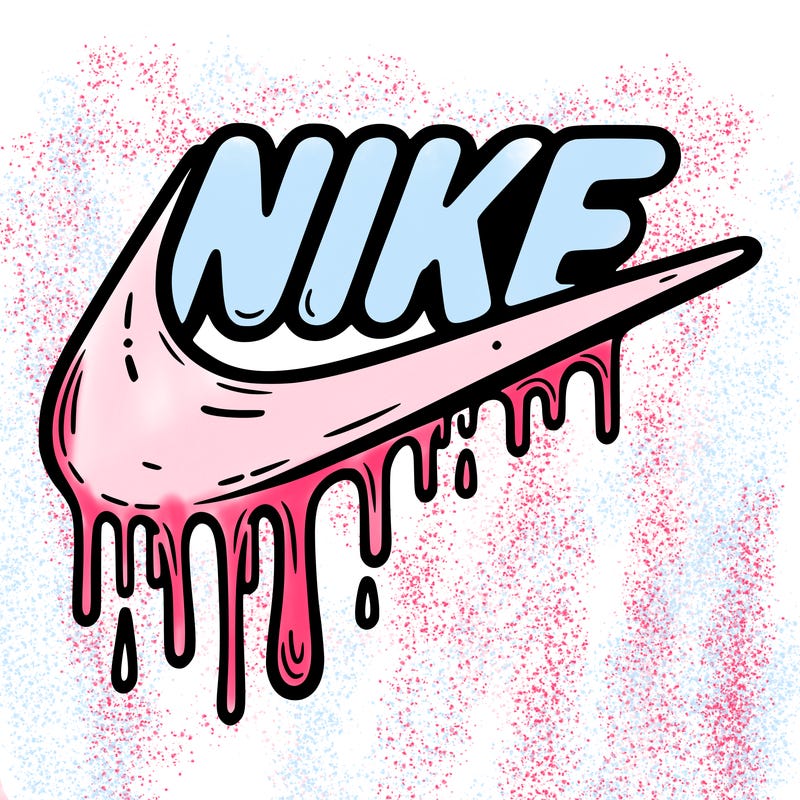 nike sign dripping