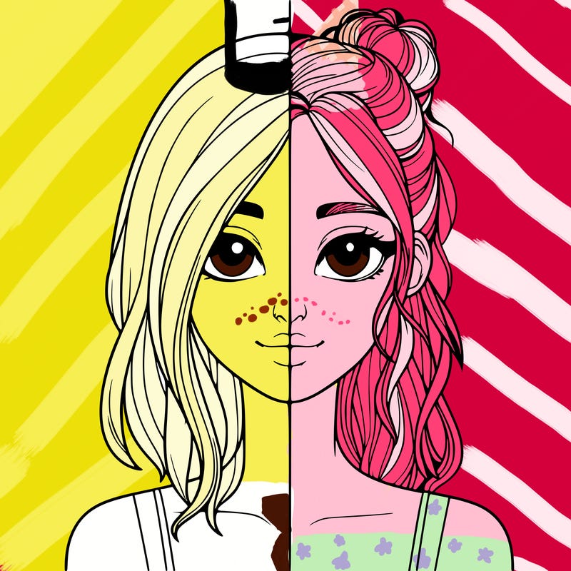 realistic girl split