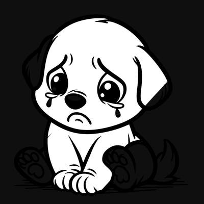 hurt sad puppy