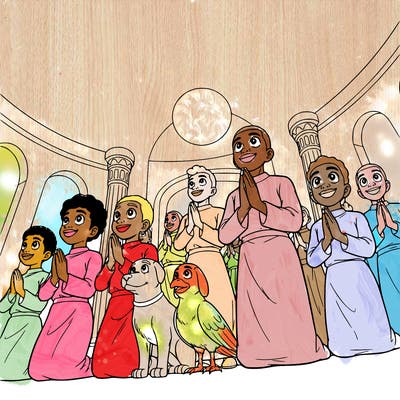 black peoples praying