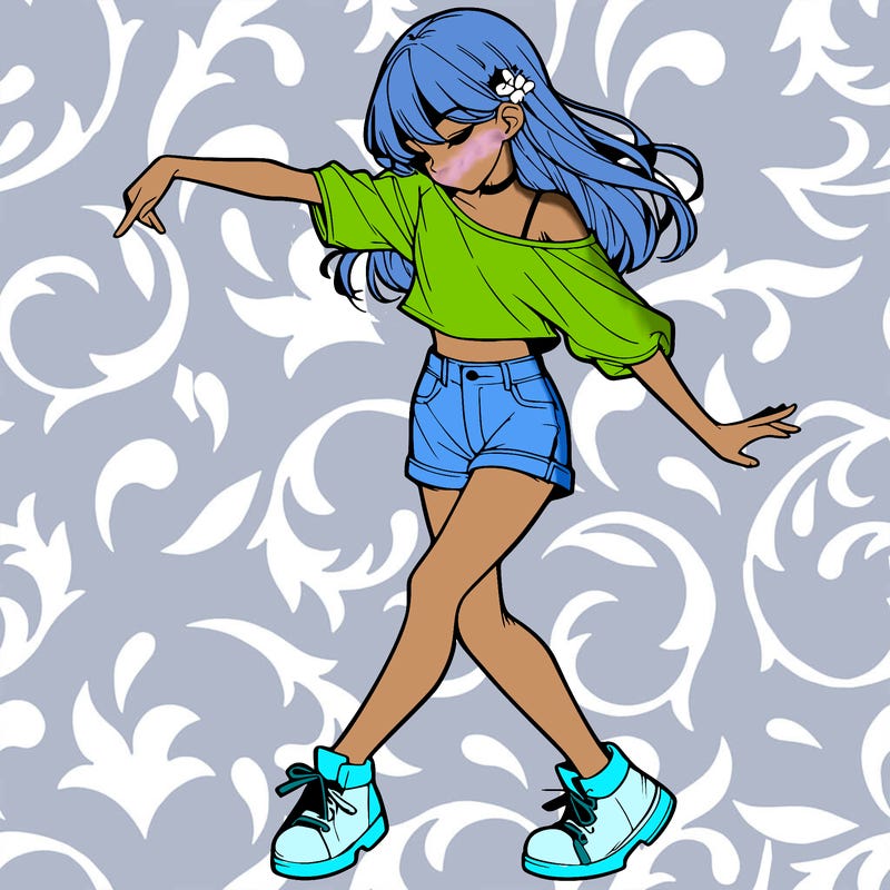 realistic girl danceing
