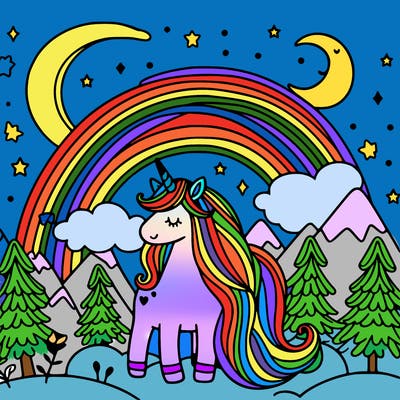rainbow magic unicorn forest
