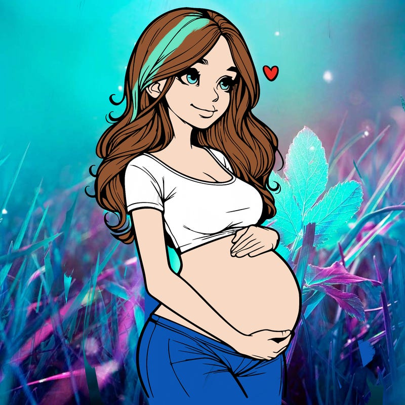 realistic pregnant girl