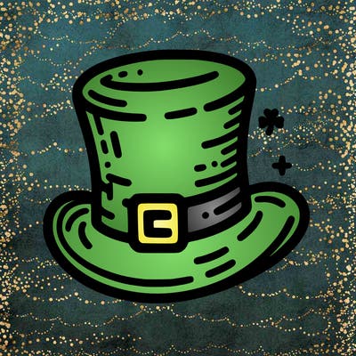 st patrick hat with thin lines