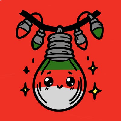 small bulb of a garland