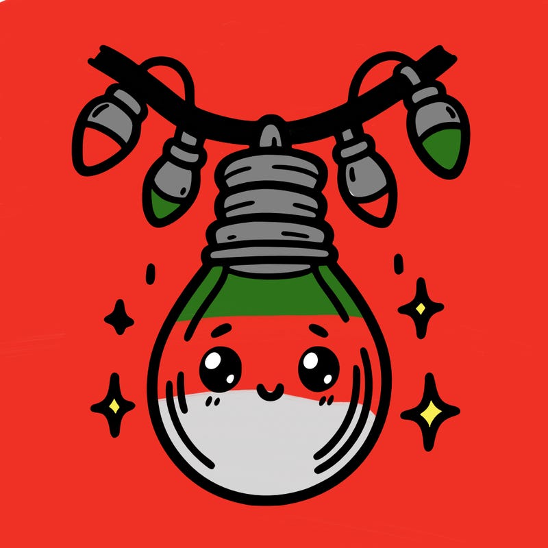 small bulb of a garland