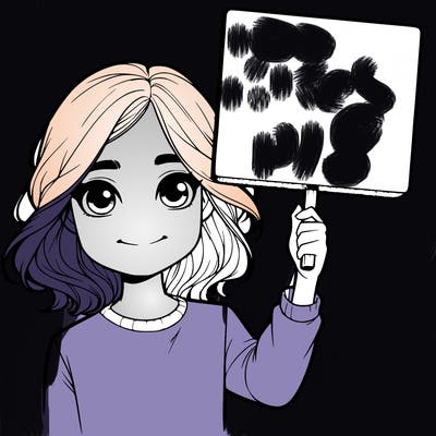 realistic girl holding up a sign