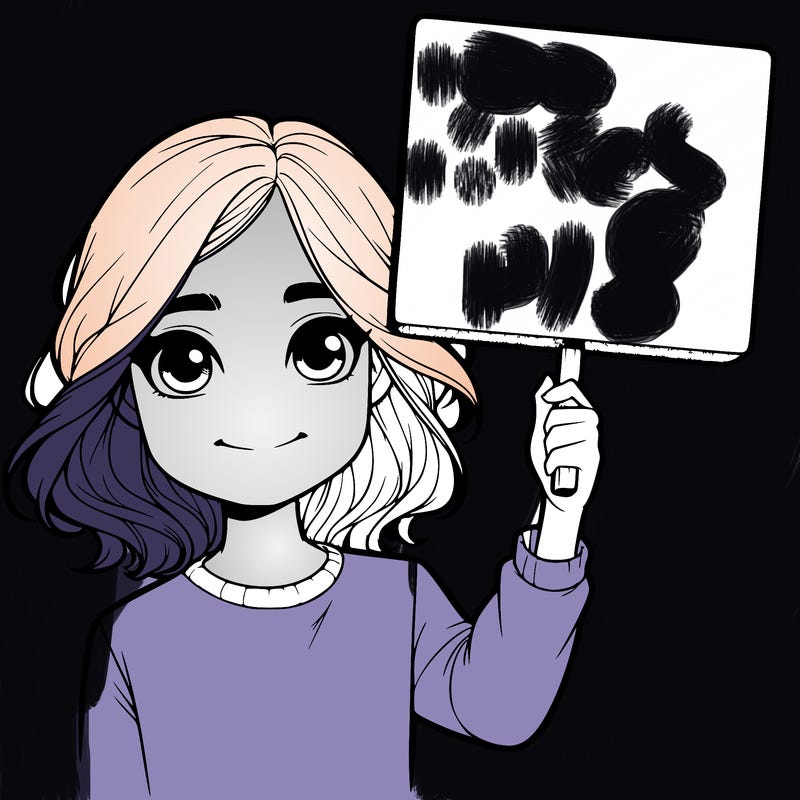 realistic girl holding up a sign